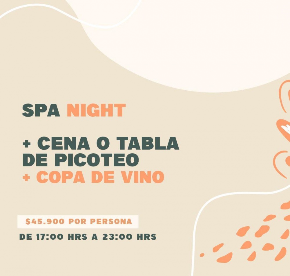 Spa Night + Cena o Tabla de Picoteo + Copa de Vino