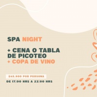 Spa Night + Cena o Tabla de Picoteo + Copa de Vino